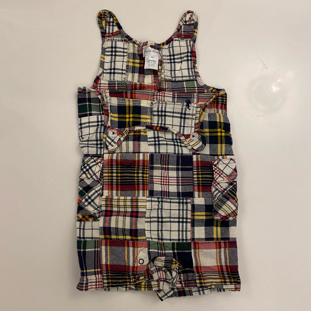 Ralph Lauren romper in plaid madras - great condition - size 6M